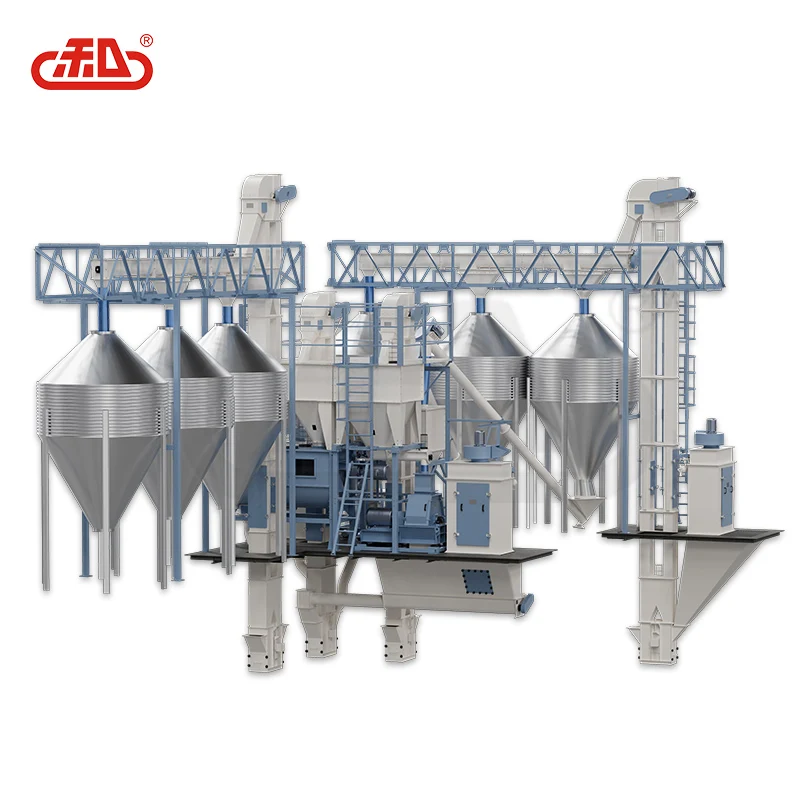 Small medium customized poultry livestock farm compound mash feed making plant 2 ton