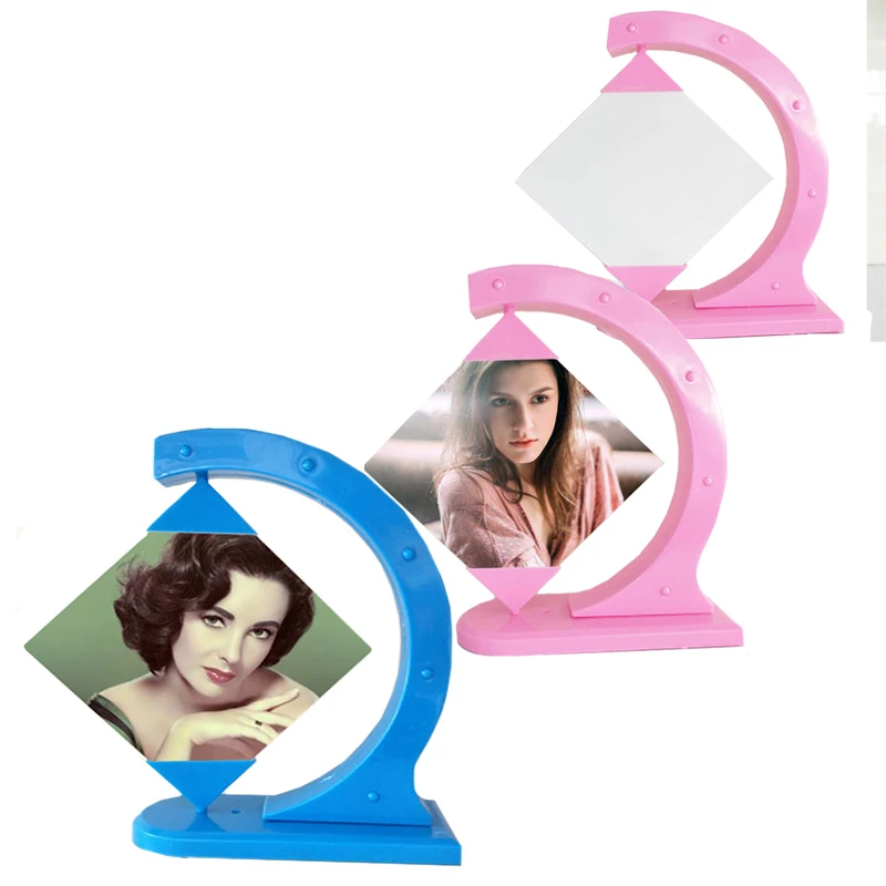 1 side  for printing Sublimation Blank Flip Rotate  Glass Photo Frame Stands