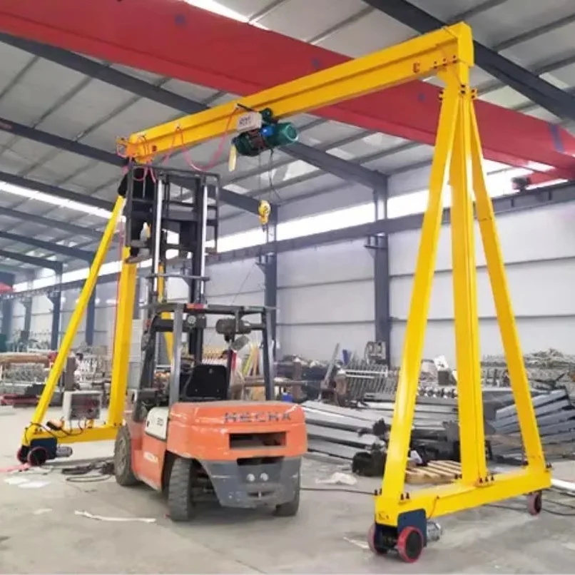 Customized Electric Hoist Portable Gantry Crane Trackless 5T Mobile Gantry Crane