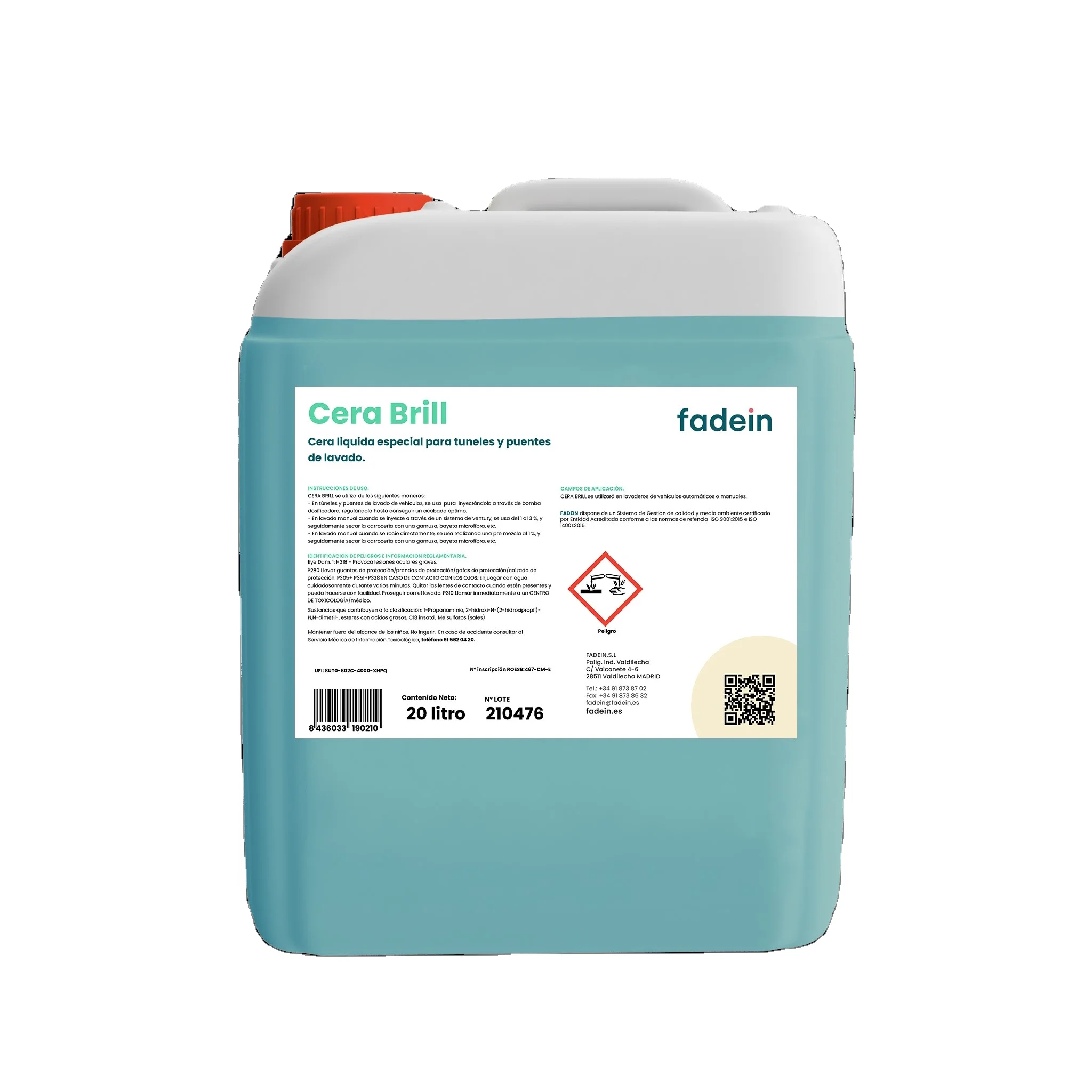 Professional car care  product Special liquid wax for use in car wash machines to dry shine and protect the chassis of vehicles