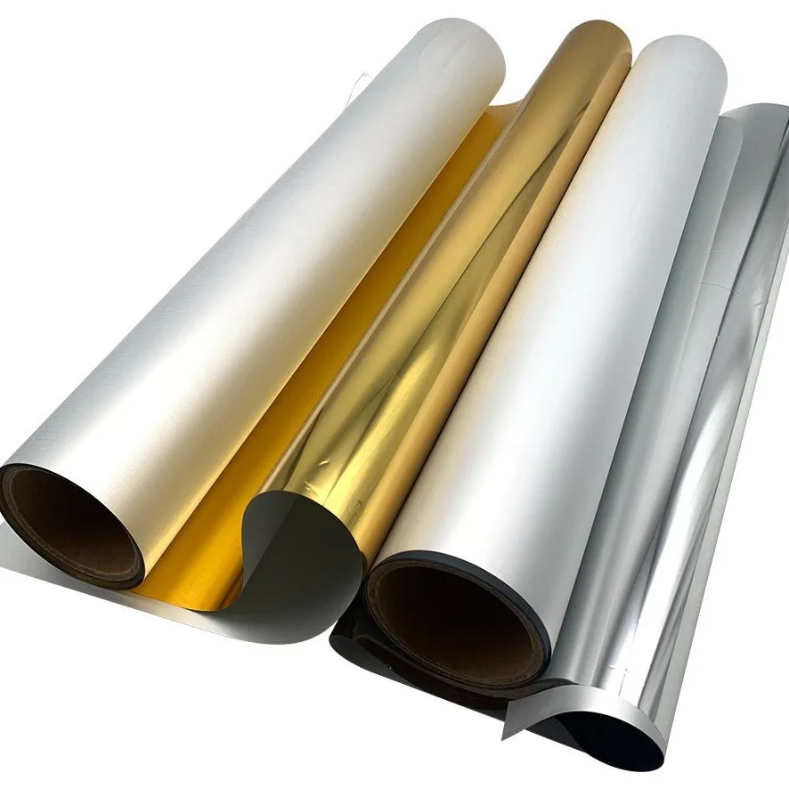 HTV  Hot Stamping Foil Silver Gold PET Printing Film Roll DTF Film For T-Shirt DTF Printer A3 A4 30cm 60cm