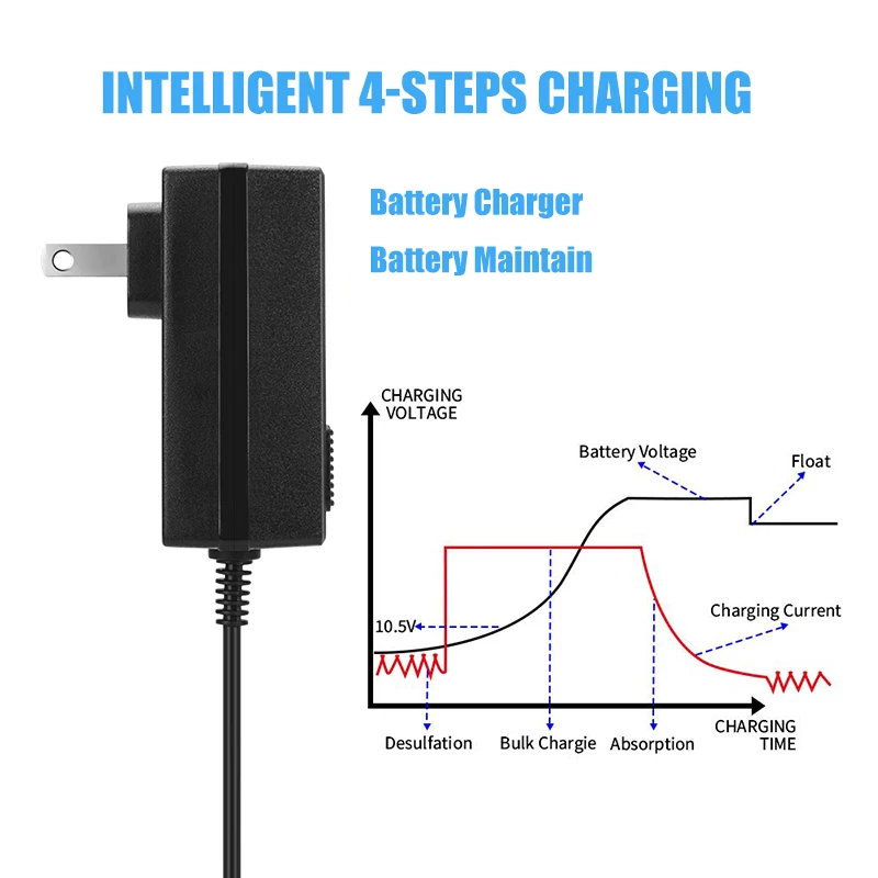  Manual 6V 12V 0.8A Lead Acid Battery Charger Toy Car Motorcycle Boat Lawn Mower SLA ATV AGM Gel charger