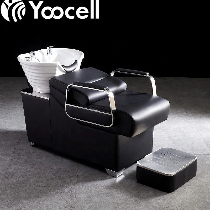 Yoocell hairdressing wash chair shampoo bowl sink modern backwashing shampoo bed for salon beauty
