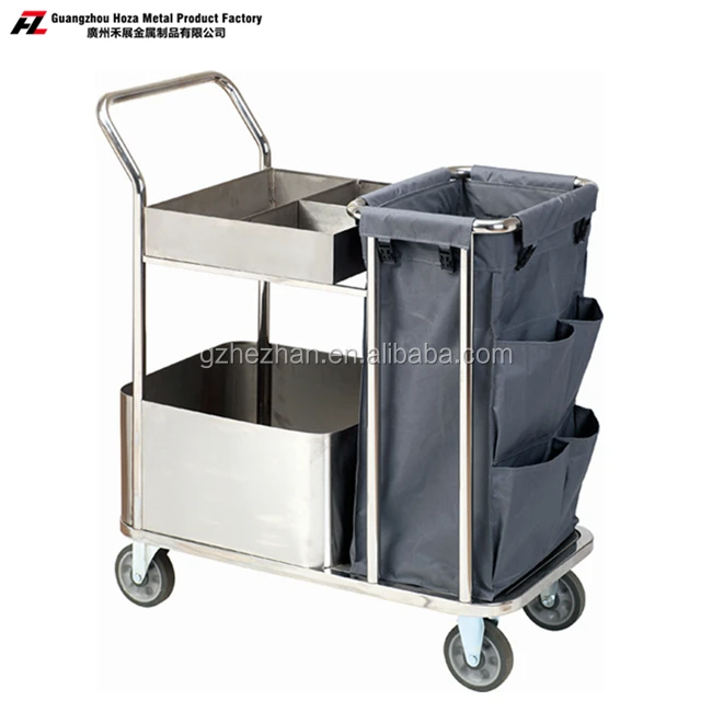 
Housekeeping Cleaning Cart Multifunction Cleaning Trolley Cart For Hotel and Restaurant 