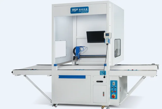 
CNC automatic gluing machine for leather iphone bag 