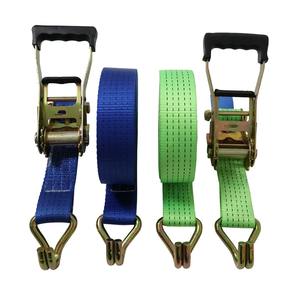 1inch 1000kg Truck Cargo Polyester Lashing Belt Retractable Ratcheting Tie Down Strap With Ratchet