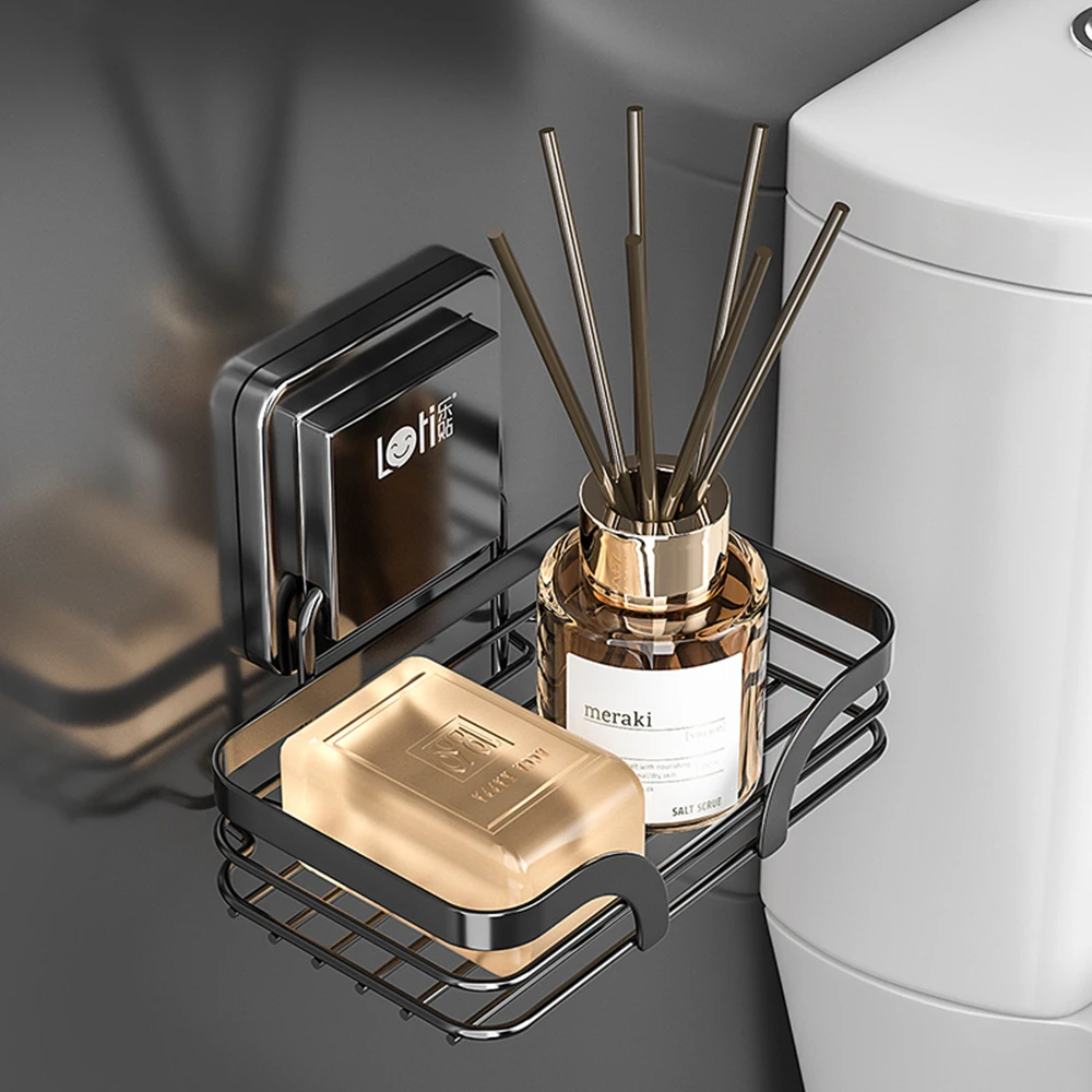 Factory Stock Shower Room Kitchens Hotel Bearing Capacity Self-Adhesive Without Drilling Holes Quick-Draining Soap Dish Holder