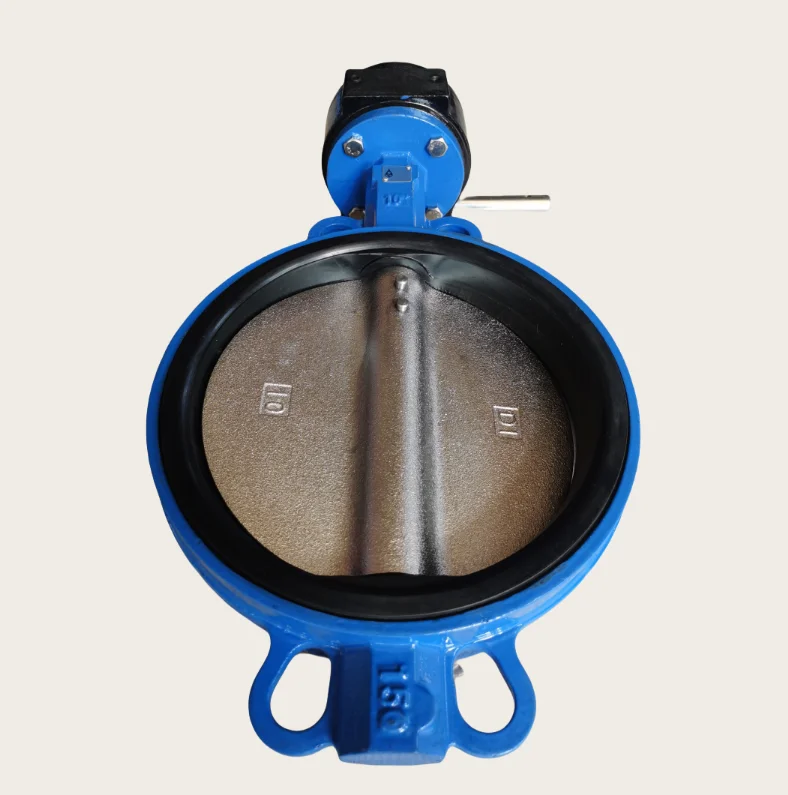 DN250 Ductile Iron Ggg50 Wafer Type Butterfly Valve With Worm Gear Operator Connection to Pn10/Pn16/Cl125/Cl150/JIS 10K