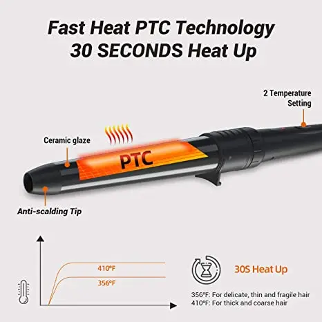 Hair Curler Ceramic Ionic LCD Curling Iron Hair Waver Hair Styling Tools