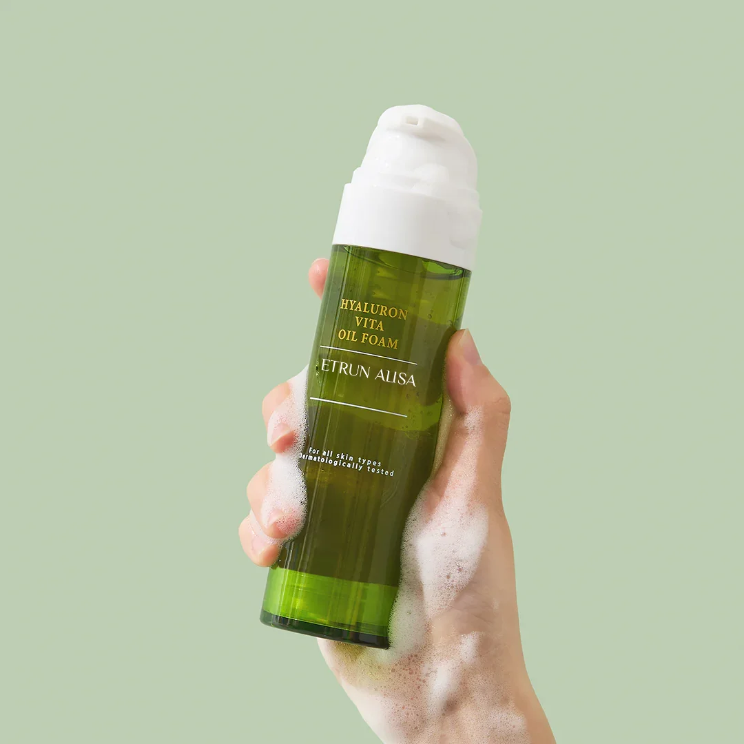 ETRUN ALISA OEM brightening natural antioxidant hydrating firming oil to foam anti-wrinkle vitamin face cleanser vegan