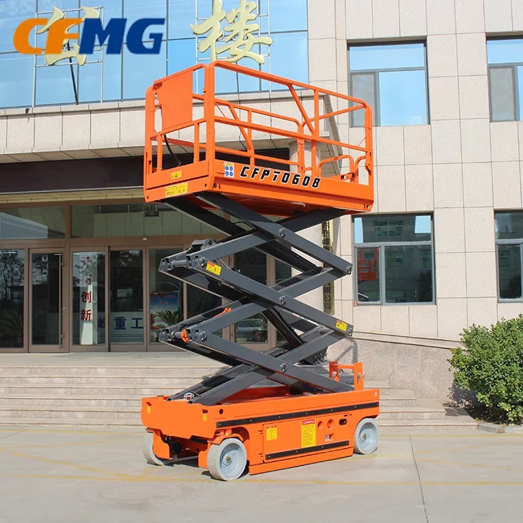 aerial personal lift manufacturer supply electric hydraulic wheeled self-propelled aerial scissor lift