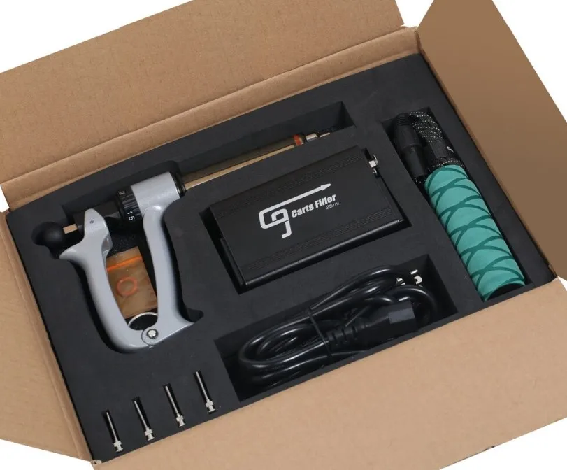 
CBD Oil Cartridge Filling machine Filling Gun Semi Automatic Liquid Filling Machine for 0.5ml 1.0ml Cartridges 