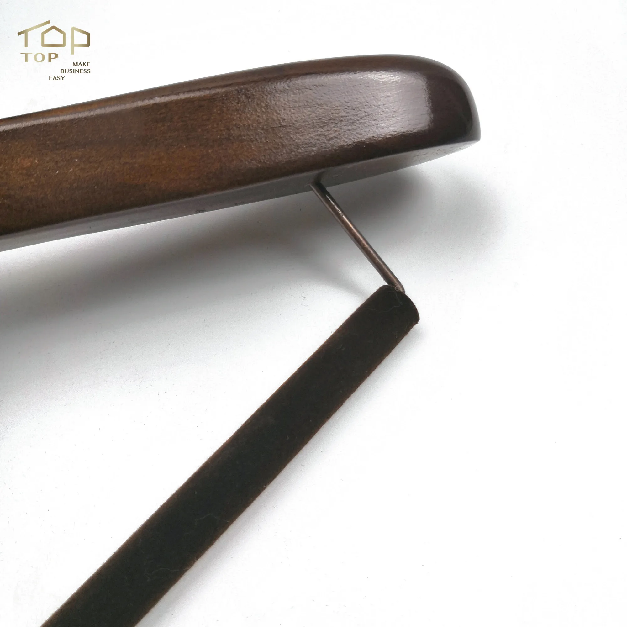 Wooden Suit Hangers Custom Walnut Color Vintage