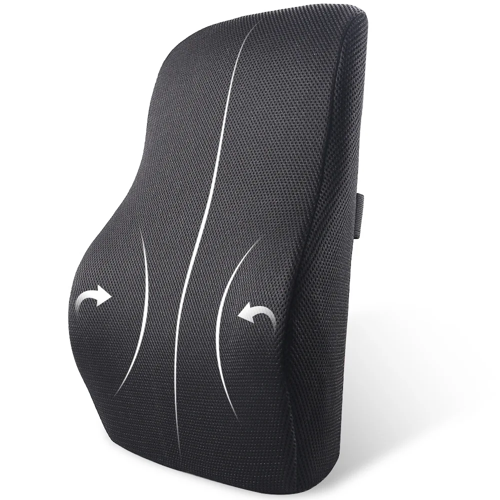 Double Adjustable Straps Lumbar Support Pillow for Office Chair Back Support Pillow for Car Back Cushion