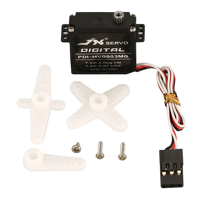 JX Servo PDI-HV0903MG 2,6 кг 7,4 V 0.07sec металлическими шестернями и высоким крутящим тигельные тонкий крыла сервопривод RC планер