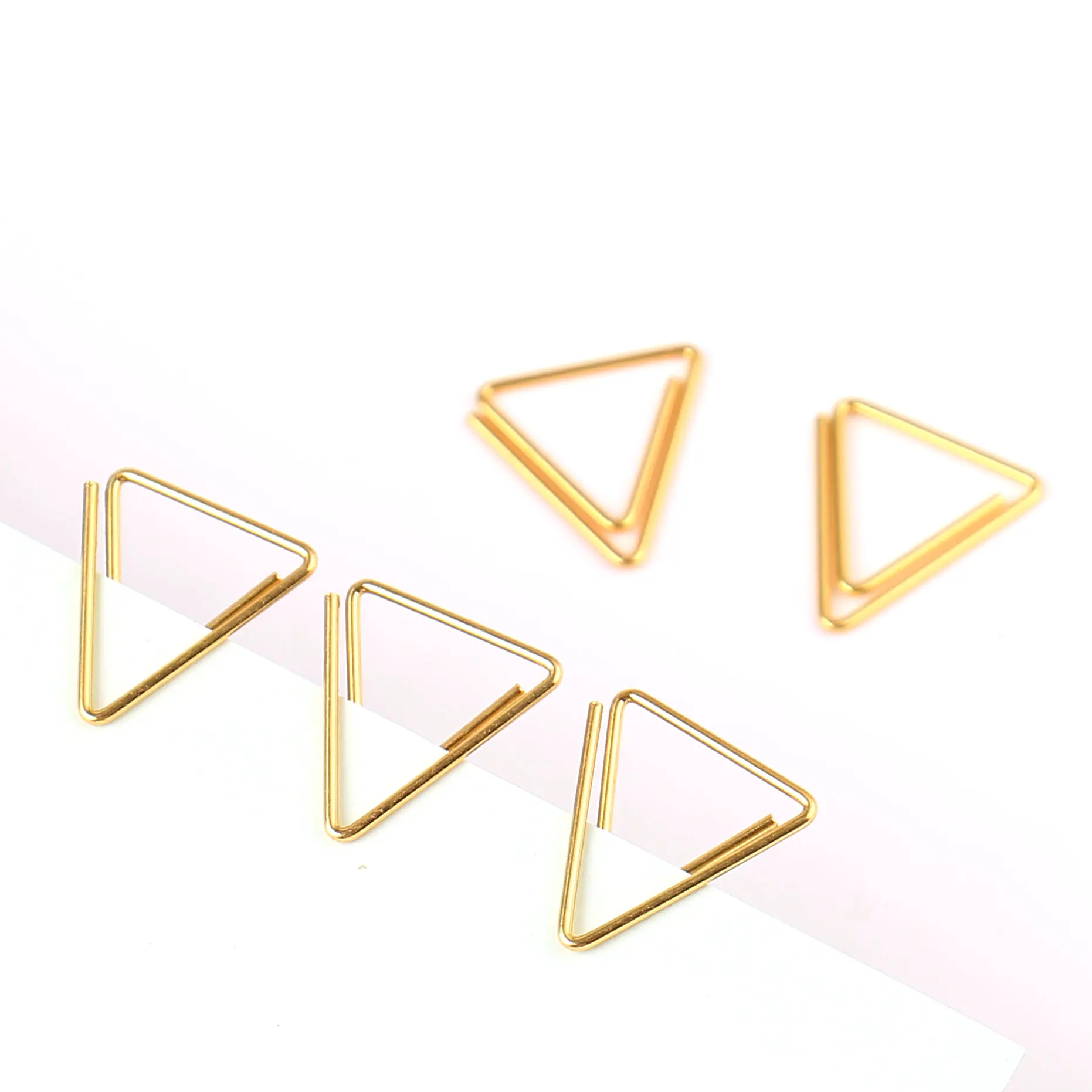 Paper clips small metal cute triangle bookmark book mark