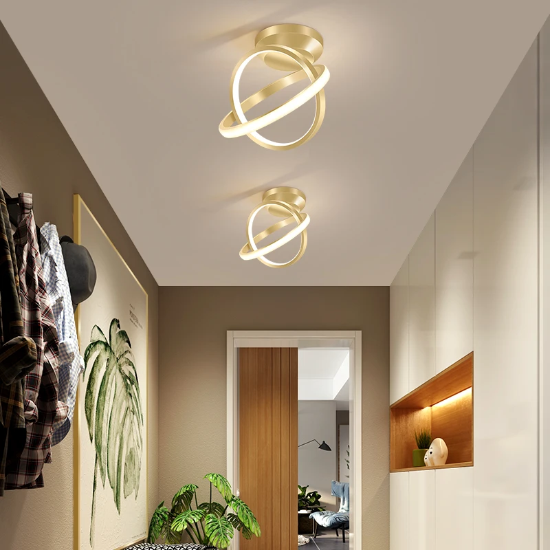 Globe Ceiling Light 170MM Gold Color LED Wall Lamp Warm White