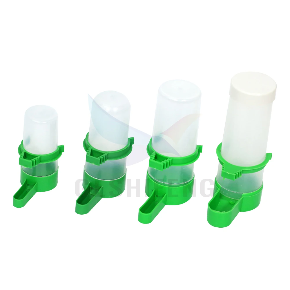 Bird Cage Water Fountain Plastic Portable Bird Water Feeder Food Feeder