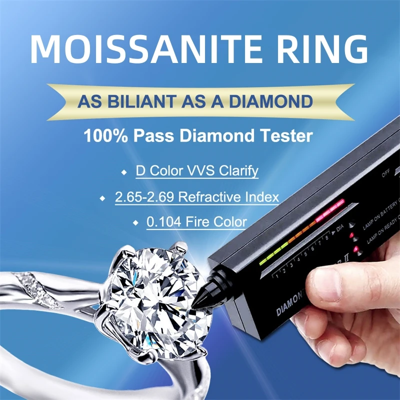 USA stock dropshipping 1ct 925 silver 18k gold plated fashion jewelry women vvs moissanite wedding rings