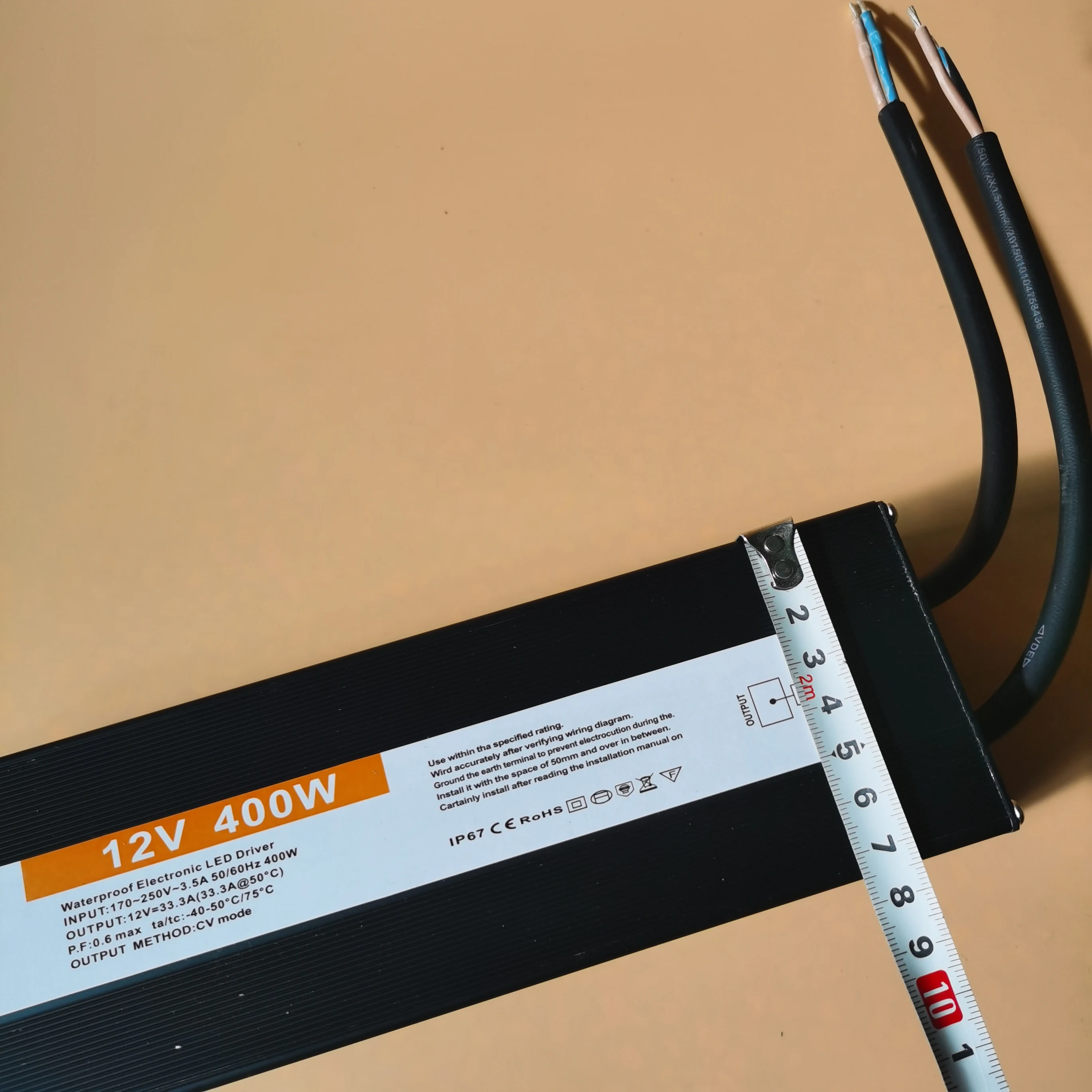 Ready to ship factory price constant voltage AC100-250V 12V400W waterproof power supply IP68 slim LED driver