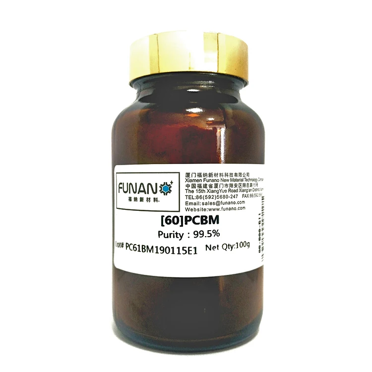 
Manufacturer Funano Carbon Powder CAS 160848-22-6 Hydroxylation Chemicals Raw Material PC61BM PCBM 60 99.5% Fullerene pcbm C60 
