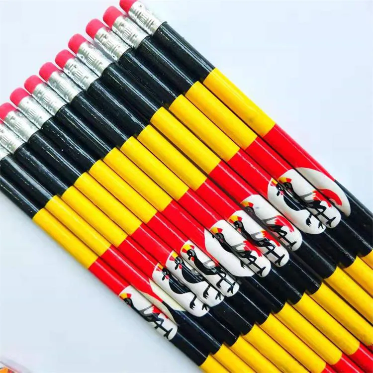 Оптовая продажа, карандаш для студентов с надписью Global flag, черный карандаш HB