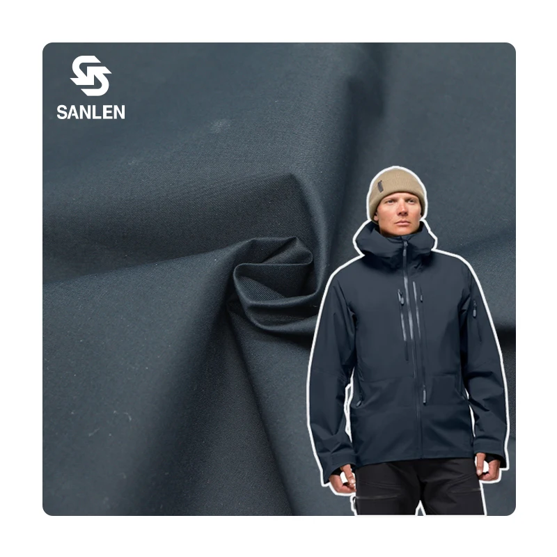 Soft Waterproof Outdoor Custom Woven 75D 140gsm Stretch N/T Moss 90 Nylon 10 Polyester Brushed Fabric For Jacket