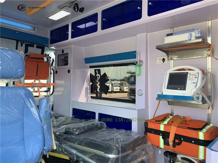 China factory sale brand new Jin Bei 4x2 gasoline ambulance truck with cheap price