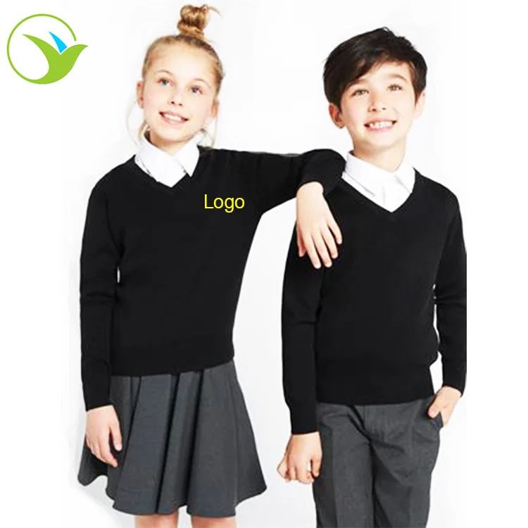 
USA style autumn students clothes long sleeve school children formal white shirts School Uniform pullover Sweaters 