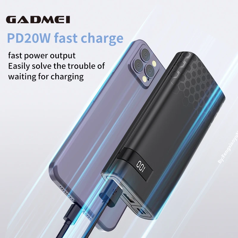 ROHS CE PSE Certificate Custom Logo Mobile Power Bank 20000mAh Digital Display  Powerbank 10000mAh