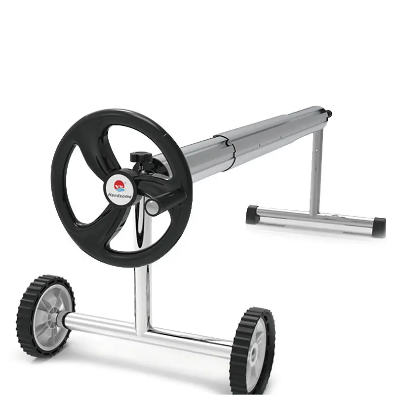 inground above ground Swimming Pool Cover Reel Pool Cover roller with Stainless Steel Stands