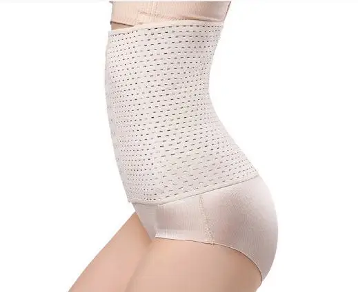 
1004 Hollow breathable out Waist Trainer Body shapewear Postpartum Elastic Corset Six - breasted adjustable Slimming Belt 