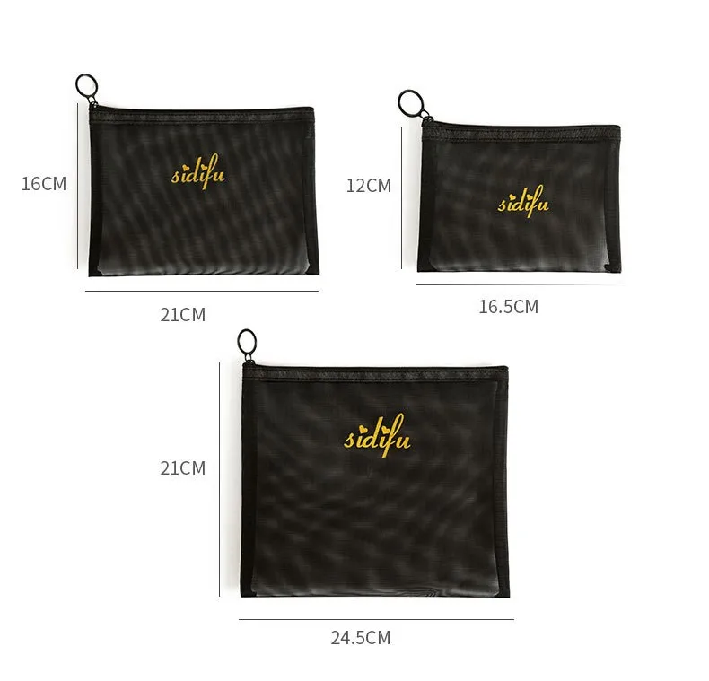 Travel Portable Large Capacity Wholesale Zipper Ladies Cosmetic Bag Makeup Mesh Storage Bag Wash Kit Bag