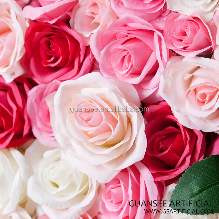 Christmas home indoor background decoration flower row fabric cloth base ceiling decor silk rose wall flower wall