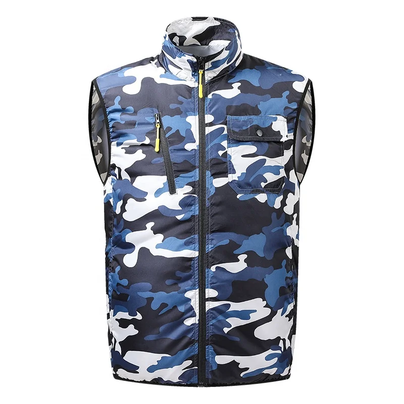 New Cross-Border Customized Color Sleeveless Camouflage Work Wear Tops Jacket Construction Site Work Suit Tactical Camo Vest