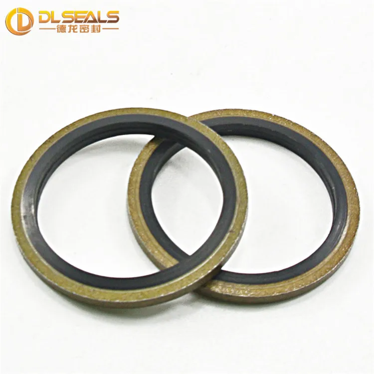 DLSEALS XM1001969 Carbon Steel Bonded Seal Carton Box Thread Sealing 10 PCS NBR Hydraulic Cylinder Bonded Gasket