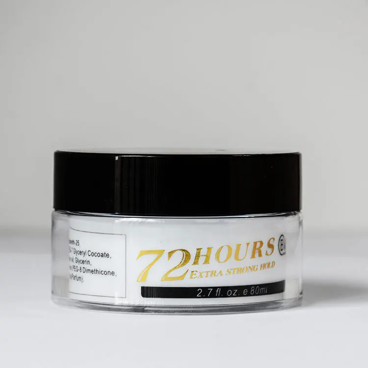 Guangzhou Factory  coconut hair edge control fruits scent colorful jars  custom logo hot selling hair wax 80ml