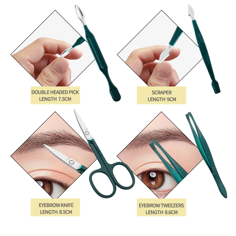 Набор для маникюра и педикюра из нержавеющей стали, 7/10/12/18 шт.