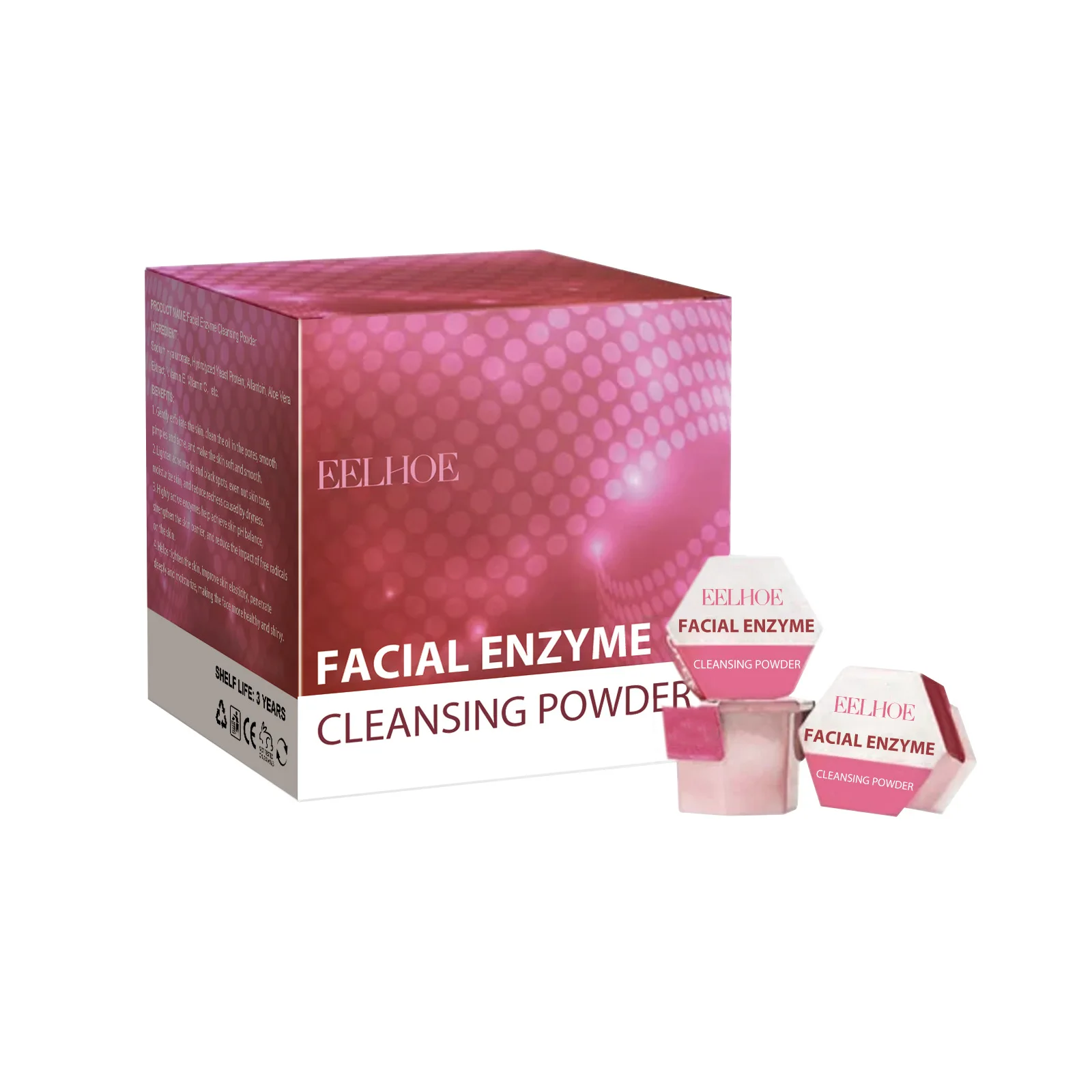 Eelhoe Facial Enzyme Facial Cleansing Powder Facial Gentle Refreshing Fade Spots Acne Tender Cleansing Pores