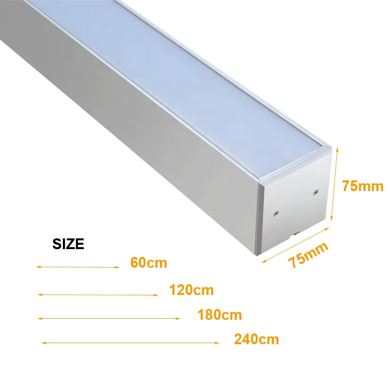 Home Office Studio School Hospital Shopping Mall Lighting DALI Linkable Ceiling Pendant Led Linear Lighting Fixtures