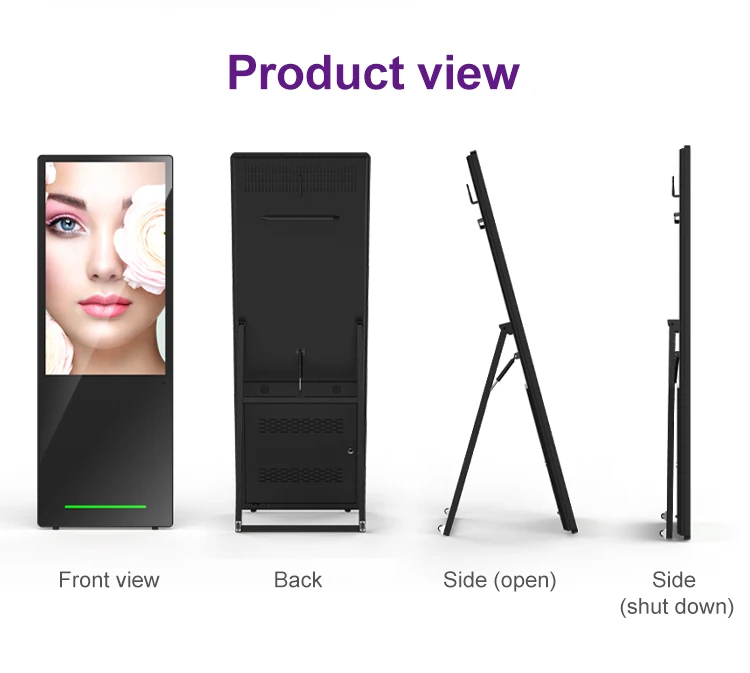 43 inch removable portable advertising signage ultra slim lcd android freestanding digital posters