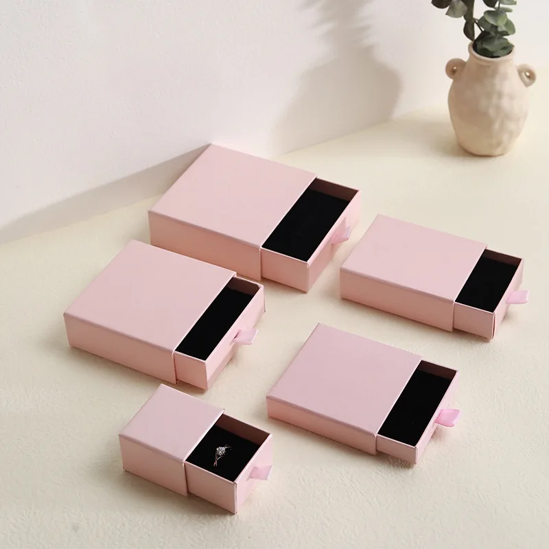 Crown Win Keepsake Pink Packaging Drawer Box Cartons De Livraison Small Shipping Dragees Wedding Flower Jewelry Ring Paper Boxes