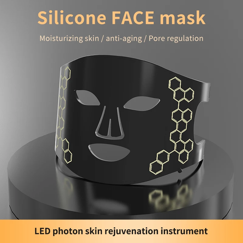 New Design 2023 Soft Silicone Facial Skin Care Led Red Infrared Light Face Mask