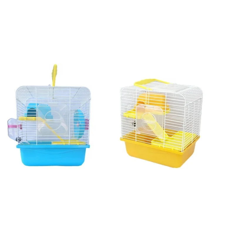 Golden silk bear cage Luxury villa hamster house supplies toys three tiers of small manor cage