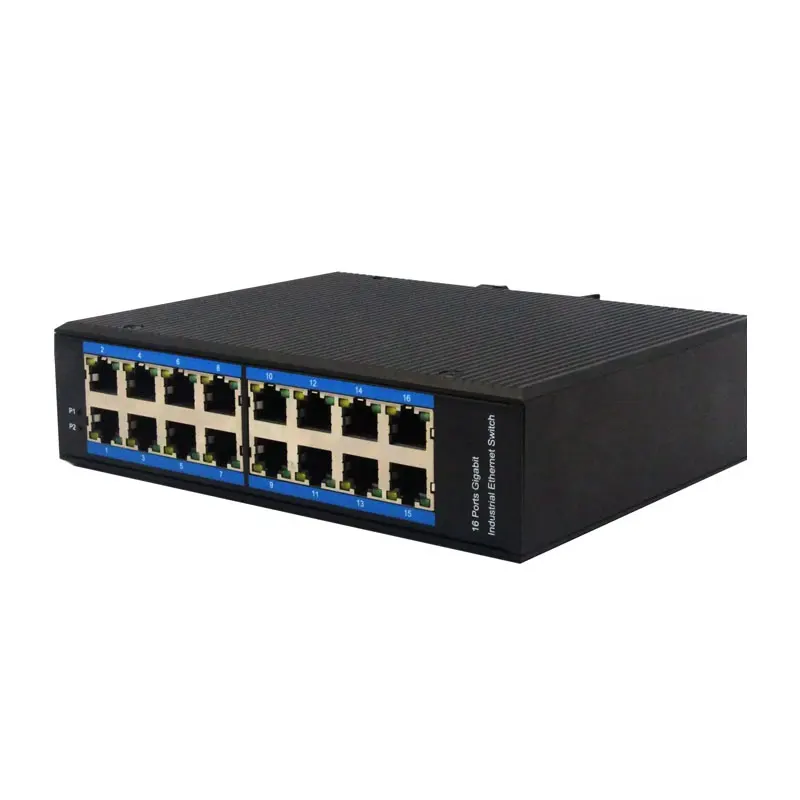 Промышленный переключатель LBTD016G poe sfp VLAN DC 48V Входная мощность портативные 16-портовые переключатели poe