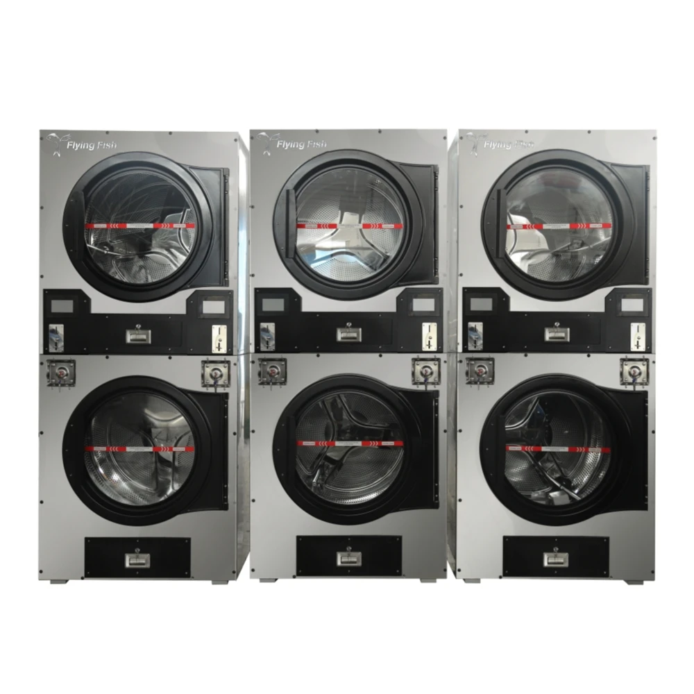 Professional Commercial Laundry Stack Washer and Dryer for Fire Station
