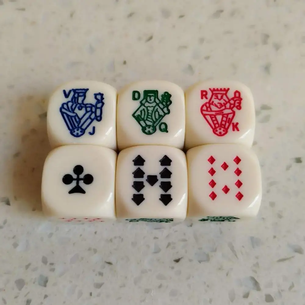 16 мм D6 квадратные округлые белые цвета слоновой кости гравировка дизайн индивидуальная печать логотипа игральная игра компоненты Акриловые Пользовательские покерные