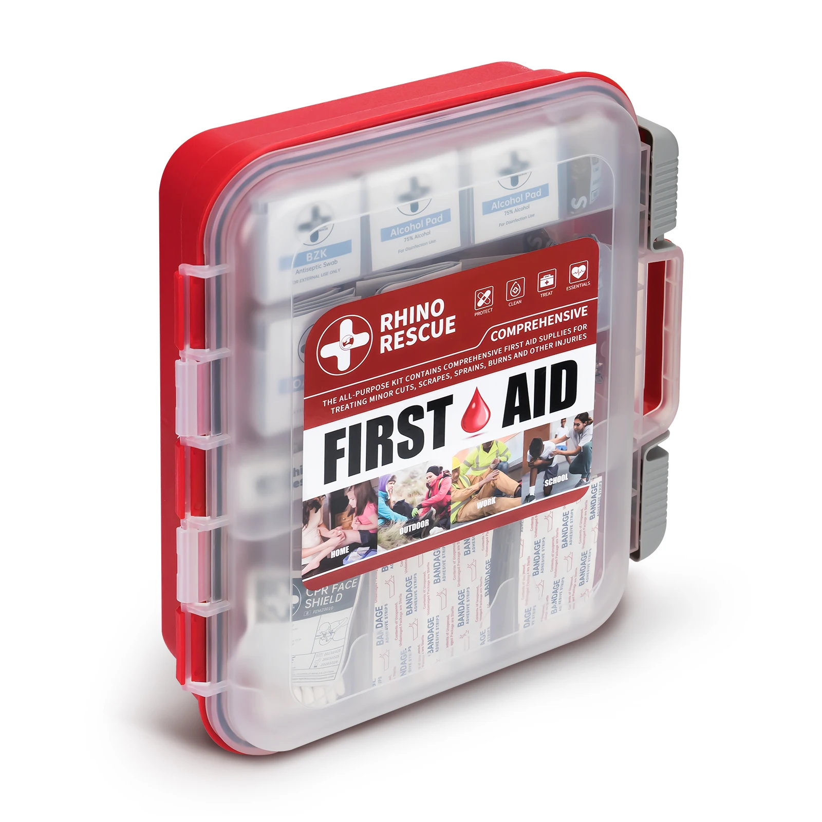 Rhino Rescue Empty Cheap Price Plastic Box First Aid Kit