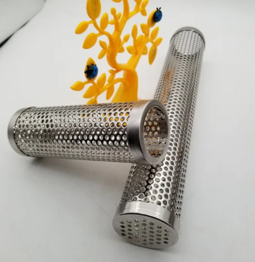 Hexagon shape 12 inch 304 cold smoker generator bbq grill mesh tray basket stainless steel wood pellet smoker