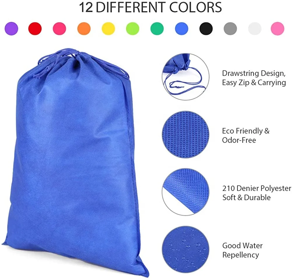 Hot Sale Custom Logo Size Dust Proof Storage Non-woven Rope Bag Non Woven Drawstring Gift Bag